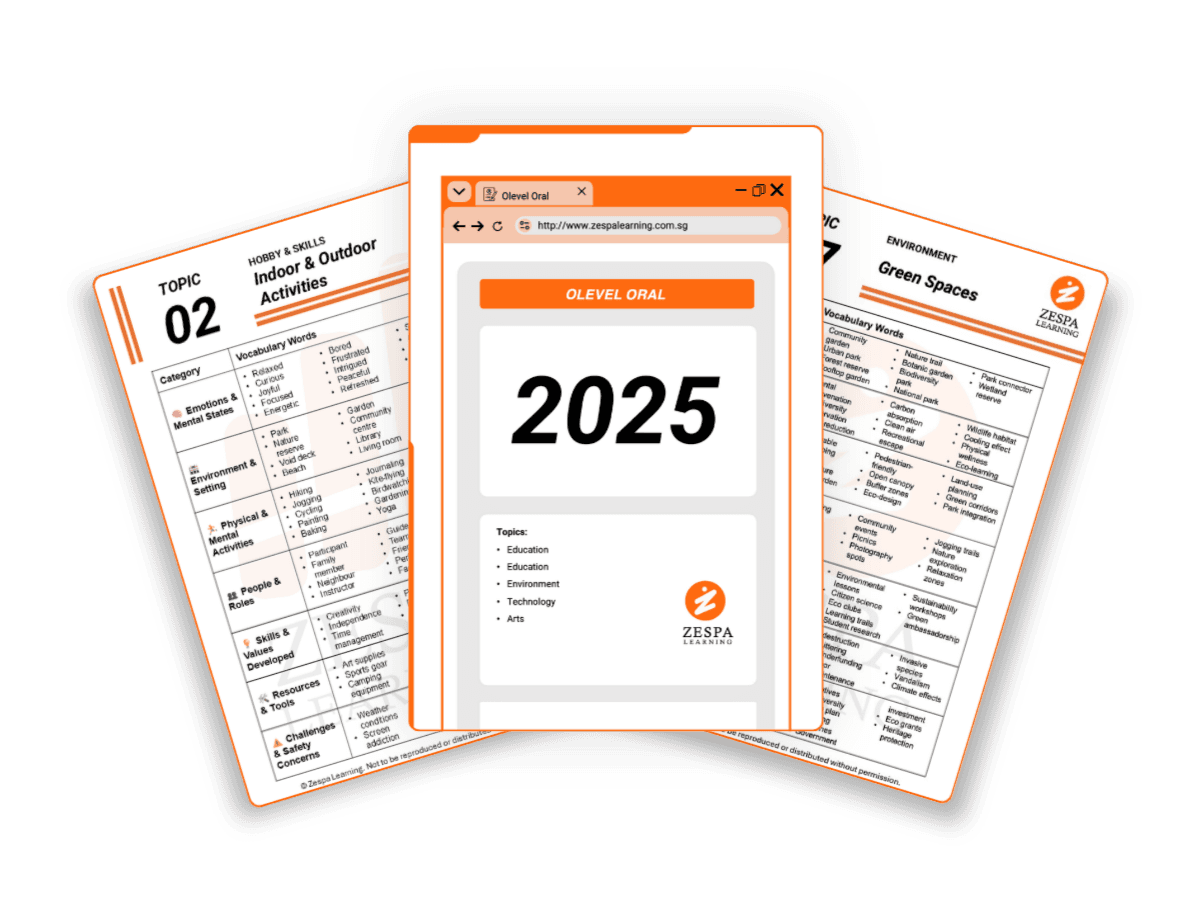 Vocabulary pack preview — O-Level Oral theme-based notes