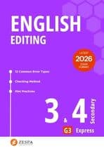 Cover of Zespa Learning's free O-Level English Editing notes for Secondary 3 and 4 Express students