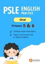 Cover of Zespa Learning's free PSLE English Oral practice for Primary 5 and 6 students