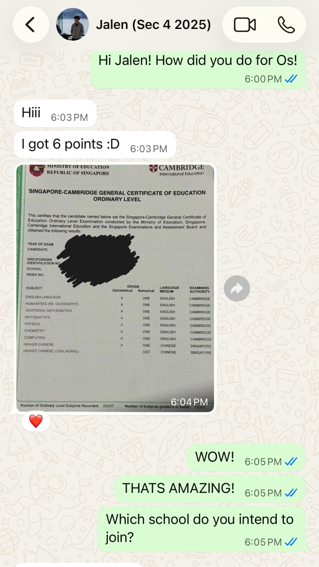 Zespa Learning Secondary Math student result 12