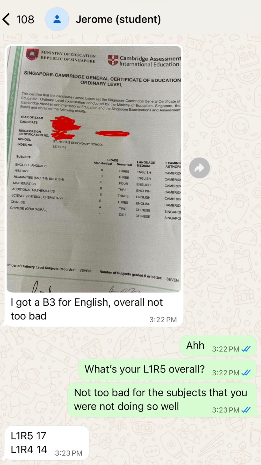 Zespa Learning student result proof 12