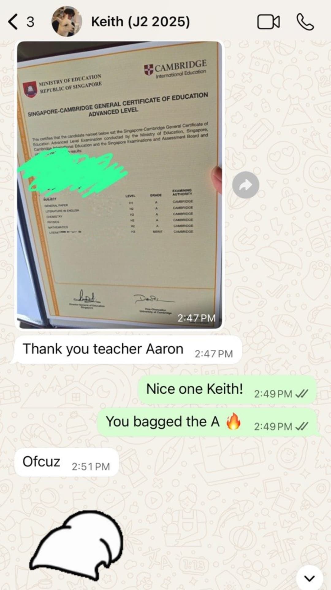 Zespa Learning student result proof 3