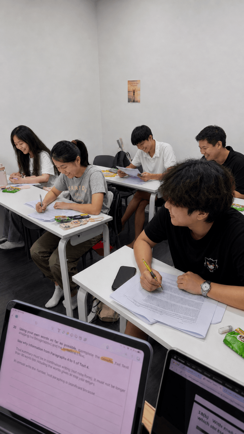 Zespa Learning students attending tuition class