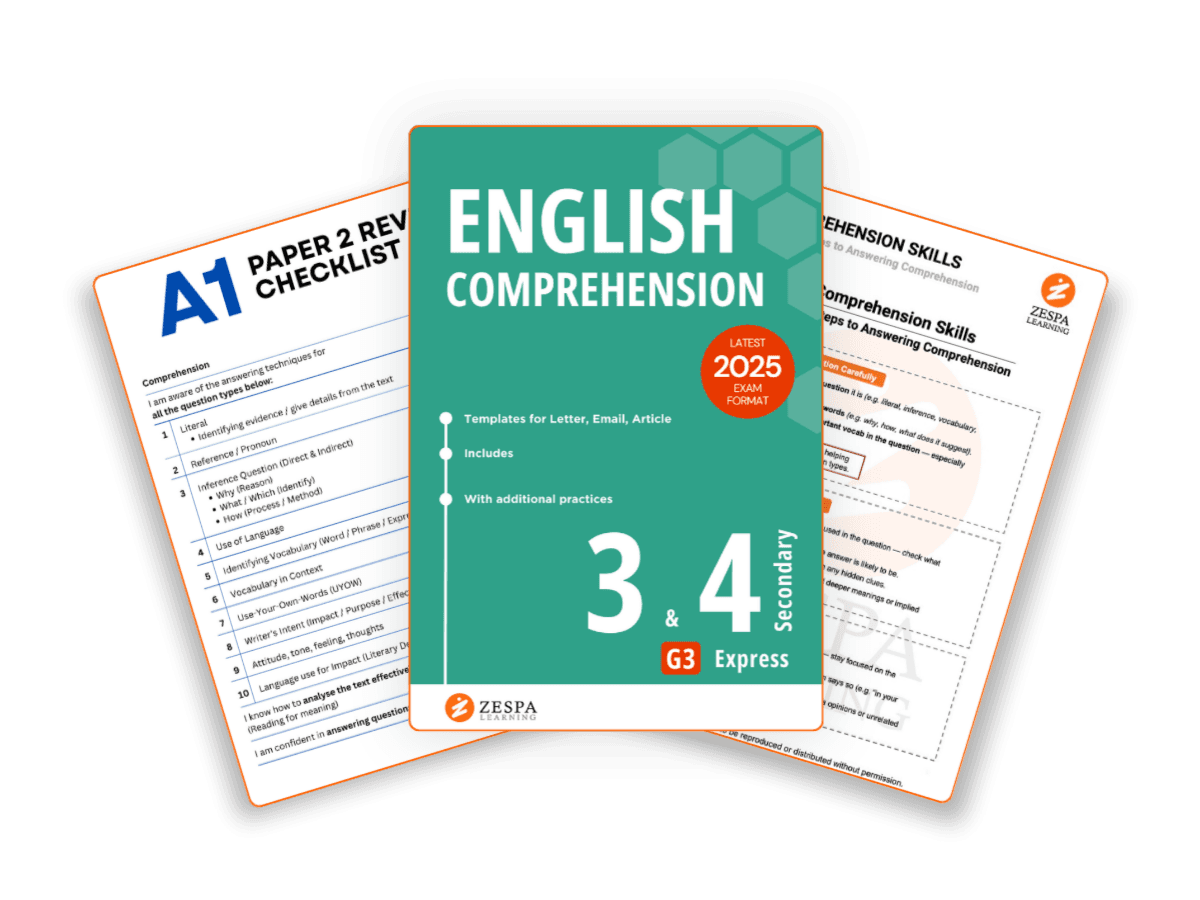 Resource preview — O-Level Comprehension answering technique pack