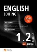 Cover of Zespa Learning's free Lower Secondary Editing notes for Secondary 1 and 2 students